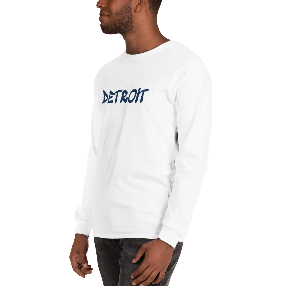 'Detroit' T-Shirt (1980s Hip Hop Font) | Unisex Long Sleeve - Circumspice Michigan