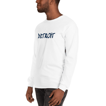 'Detroit' T-Shirt (1980s Hip Hop Font) | Unisex Long Sleeve - Circumspice Michigan