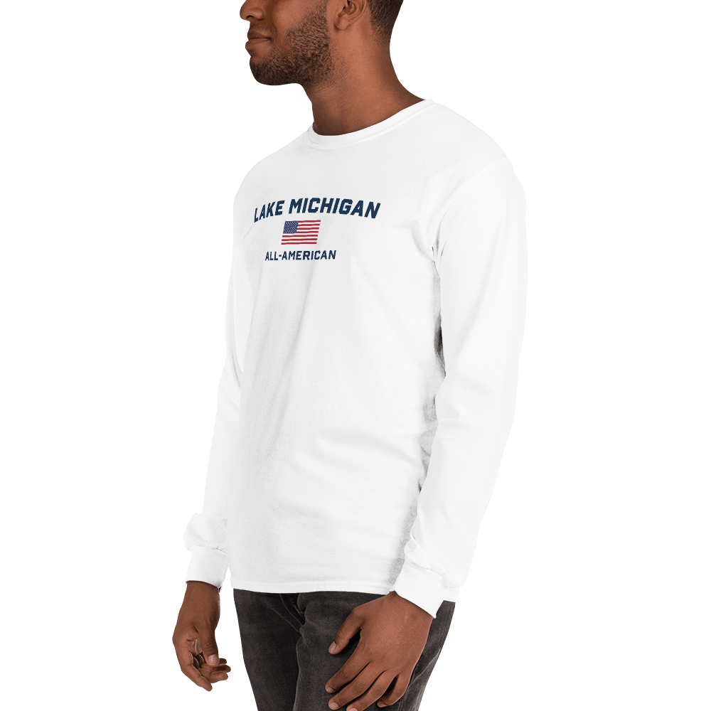 'Lake Michigan All American' T-Shirt | Unisex Long Sleeve - Circumspice Michigan