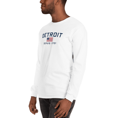 'Détroit Depuis 1701' T-Shirt | Unisex Long Sleeve - Circumspice Michigan