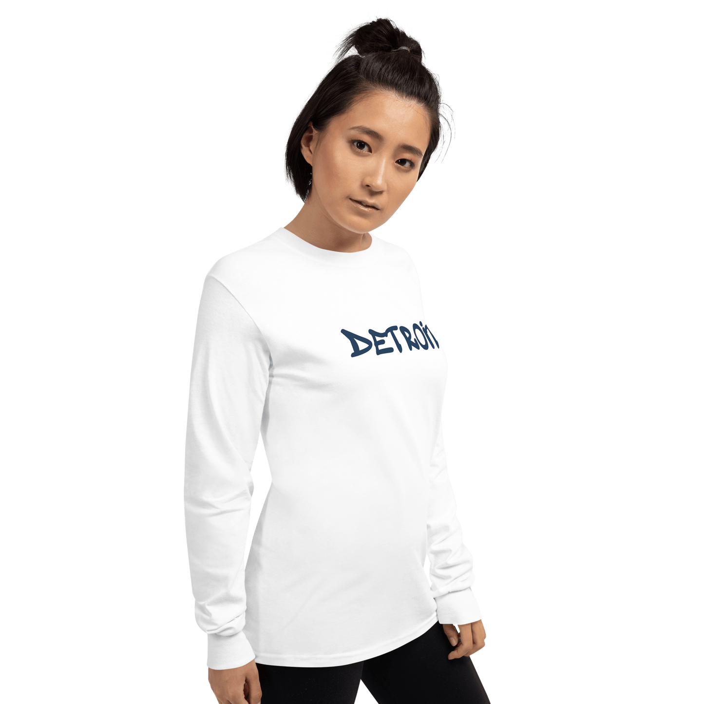 'Detroit' T-Shirt (1980s Hip Hop Font) | Unisex Long Sleeve - Circumspice Michigan