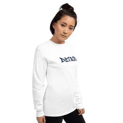 'Detroit' T-Shirt (1980s Hip Hop Font) | Unisex Long Sleeve - Circumspice Michigan