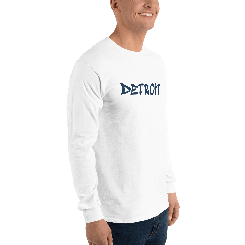 'Detroit' T-Shirt (1980s Hip Hop Font) | Unisex Long Sleeve - Circumspice Michigan