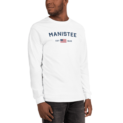 'Manistee EST 1840' T-Shirt | Unisex Long Sleeve - Circumspice Michigan