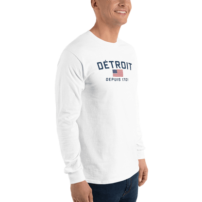 'Détroit Depuis 1701' T-Shirt | Unisex Long Sleeve - Circumspice Michigan