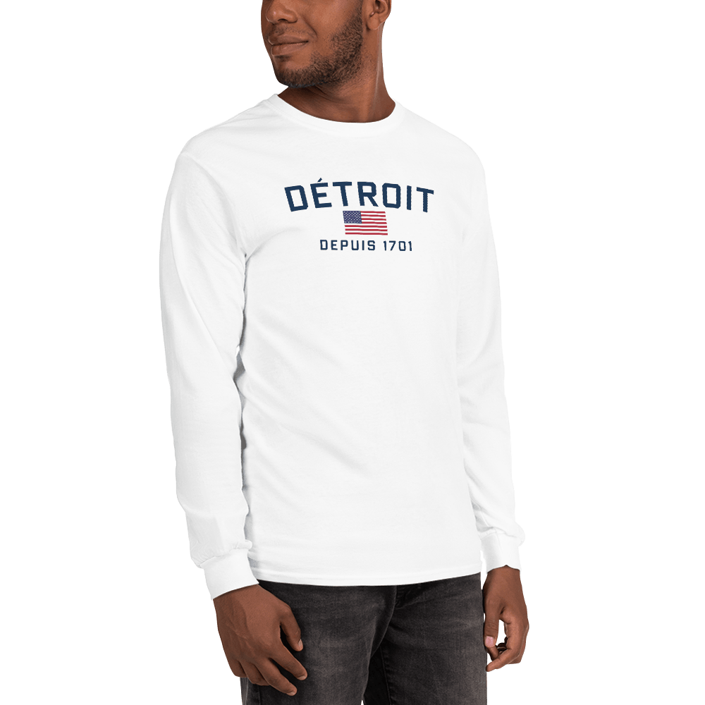 'Détroit Depuis 1701' T-Shirt | Unisex Long Sleeve - Circumspice Michigan