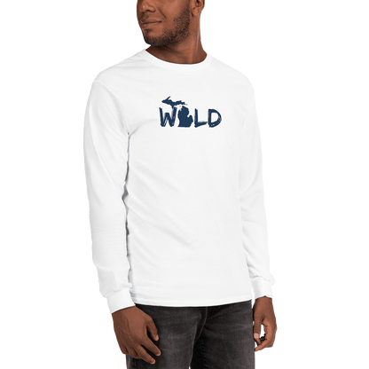 Michigan 'Wild' T-Shirt (Paintbrush Font) | Unisex Long Sleeve - Circumspice Michigan