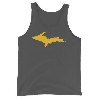 Michigan Upper Peninsula Tank Top (w/ Gold UP Outline) | Unisex Jersey