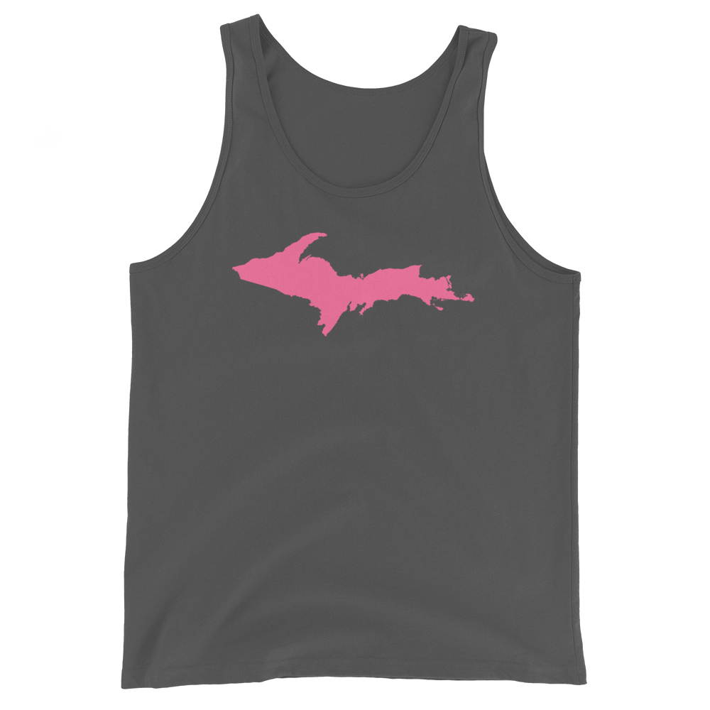 Michigan Upper Peninsula Tank Top (w/ Pink UP Outline) | Unisex Jersey