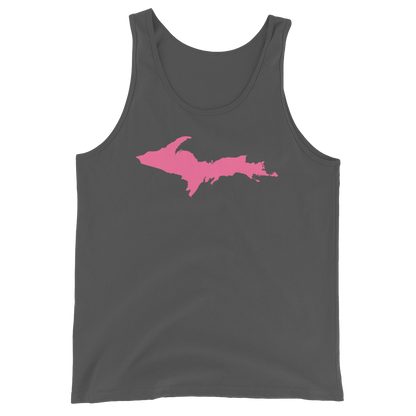 Michigan Upper Peninsula Tank Top (w/ Pink UP Outline) | Unisex Jersey