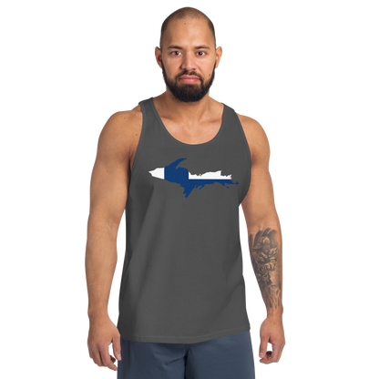 Michigan Upper Peninsula Tank Top (w/ UP Finland Flag Outline) | Unisex Jersey