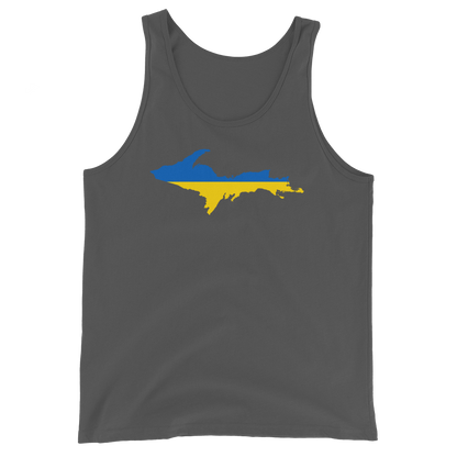 Michigan Upper Peninsula Tank Top (w/ UP Ukraine Flag Outline) | Unisex Jersey