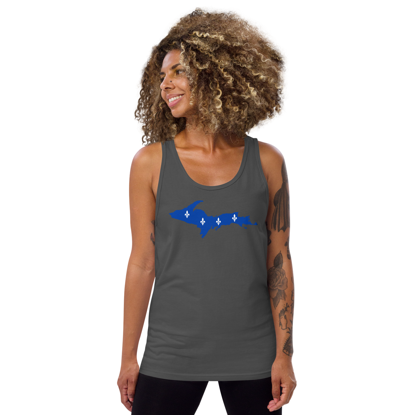 Michigan Upper Peninsula Tank Top (w/ UP Quebec Flag Outline) | Unisex Jersey