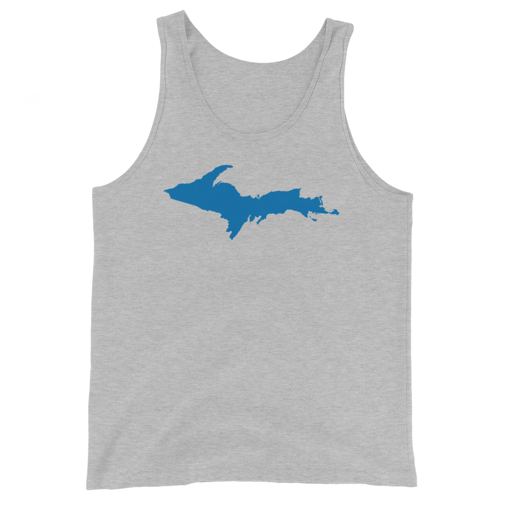 Michigan Upper Peninsula Tank Top (w/ Azure UP Outline) | Unisex Jersey