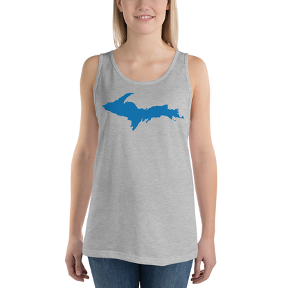 Michigan Upper Peninsula Tank Top (w/ Azure UP Outline) | Unisex Jersey