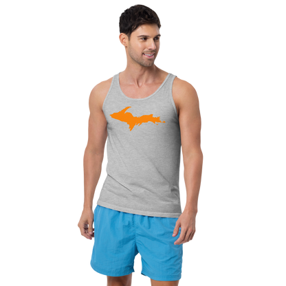 Michigan Upper Peninsula Tank Top (w/ Orange UP Outline | Unisex Jersey