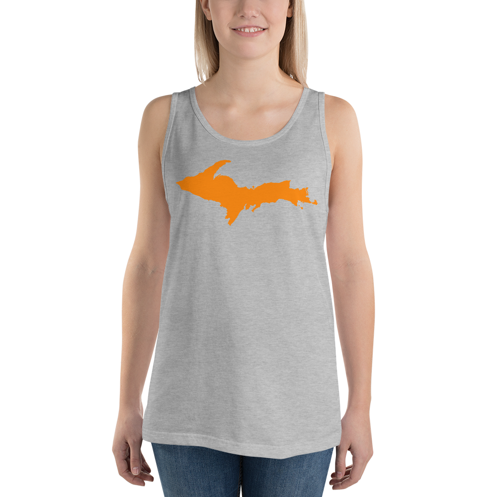 Michigan Upper Peninsula Tank Top (w/ Orange UP Outline | Unisex Jersey