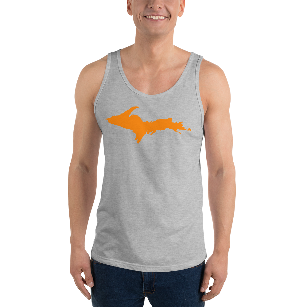 Michigan Upper Peninsula Tank Top (w/ Orange UP Outline | Unisex Jersey