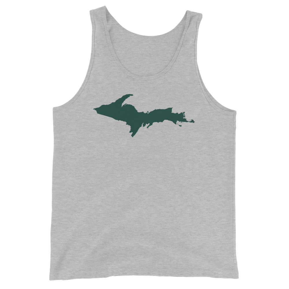 Michigan Upper Peninsula Tank Top (w/ Green UP Outline)