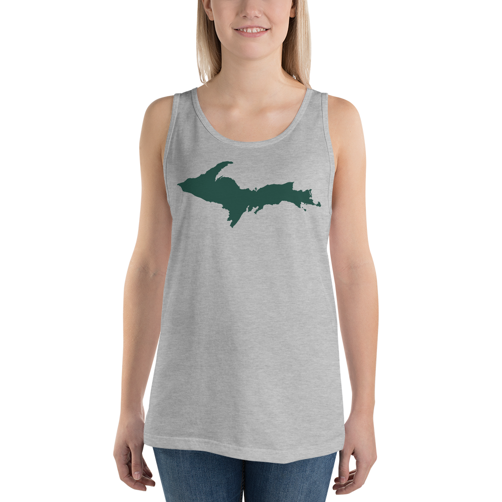 Michigan Upper Peninsula Tank Top (w/ Green UP Outline)