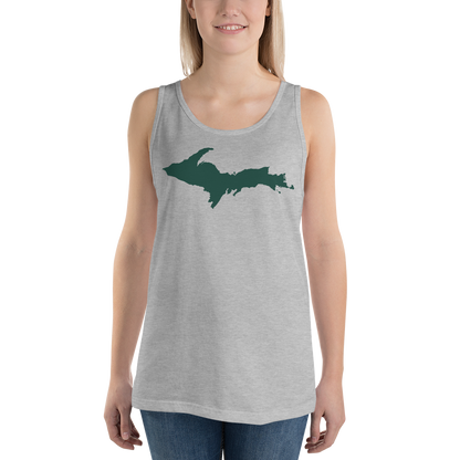 Michigan Upper Peninsula Tank Top (w/ Green UP Outline)