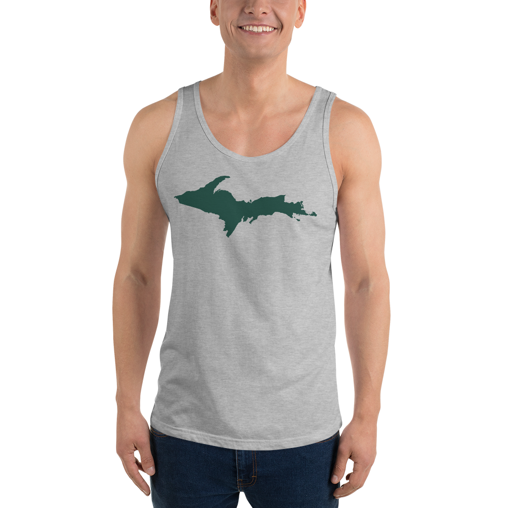 Michigan Upper Peninsula Tank Top (w/ Green UP Outline)