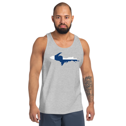 Michigan Upper Peninsula Tank Top (w/ UP Finland Flag Outline) | Unisex Jersey