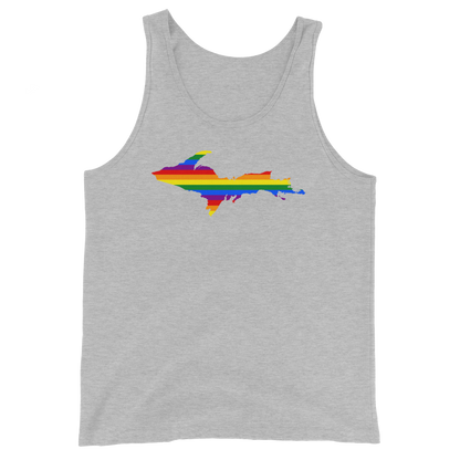 Michigan Upper Peninsula Tank Top (w/ UP Pride Flag Outline) | Unisex Jersey