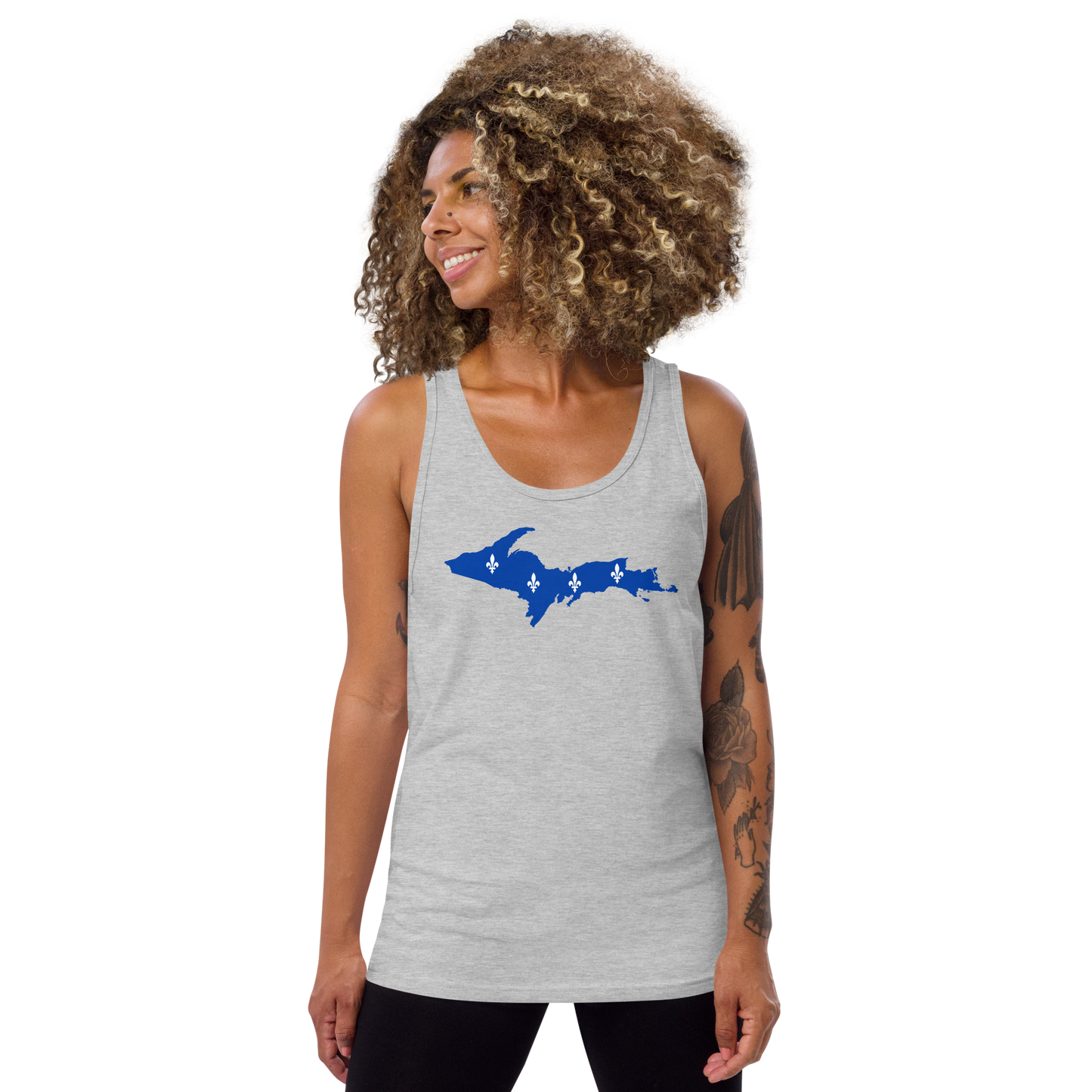 Michigan Upper Peninsula Tank Top (w/ UP Quebec Flag Outline) | Unisex Jersey