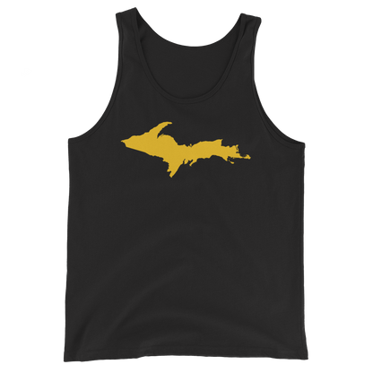 Michigan Upper Peninsula Tank Top (w/ Gold UP Outline) | Unisex Jersey