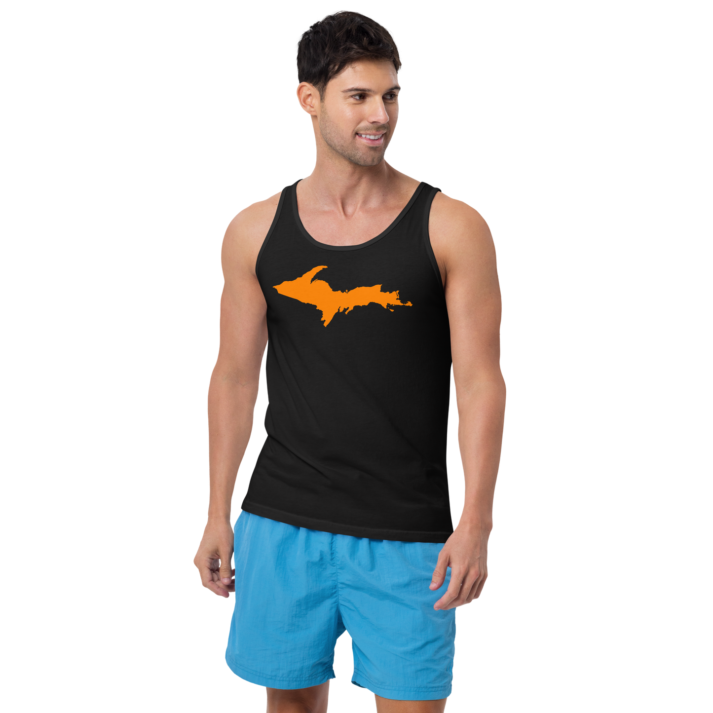 Michigan Upper Peninsula Tank Top (w/ Orange UP Outline | Unisex Jersey