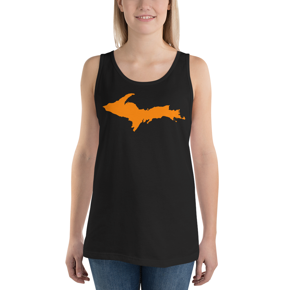 Michigan Upper Peninsula Tank Top (w/ Orange UP Outline | Unisex Jersey