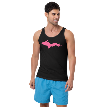 Michigan Upper Peninsula Tank Top (w/ Pink UP Outline) | Unisex Jersey