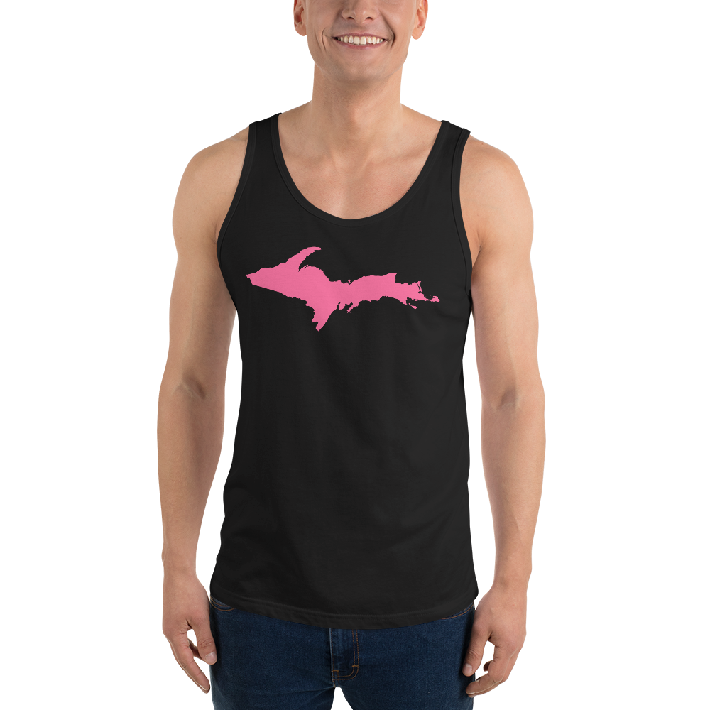 Michigan Upper Peninsula Tank Top (w/ Pink UP Outline) | Unisex Jersey