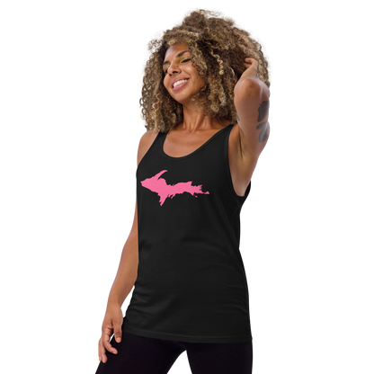 Michigan Upper Peninsula Tank Top (w/ Pink UP Outline) | Unisex Jersey