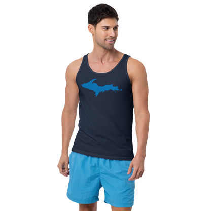 Michigan Upper Peninsula Tank Top (w/ Azure UP Outline) | Unisex Jersey