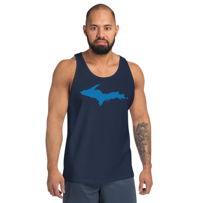 Michigan Upper Peninsula Tank Top (w/ Azure UP Outline) | Unisex Jersey