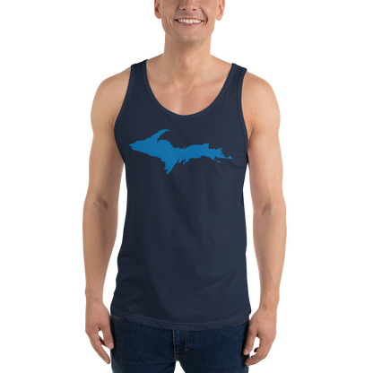 Michigan Upper Peninsula Tank Top (w/ Azure UP Outline) | Unisex Jersey