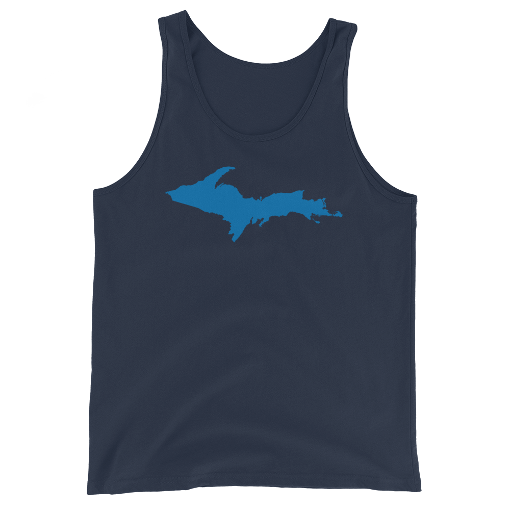 Michigan Upper Peninsula Tank Top (w/ Azure UP Outline) | Unisex Jersey