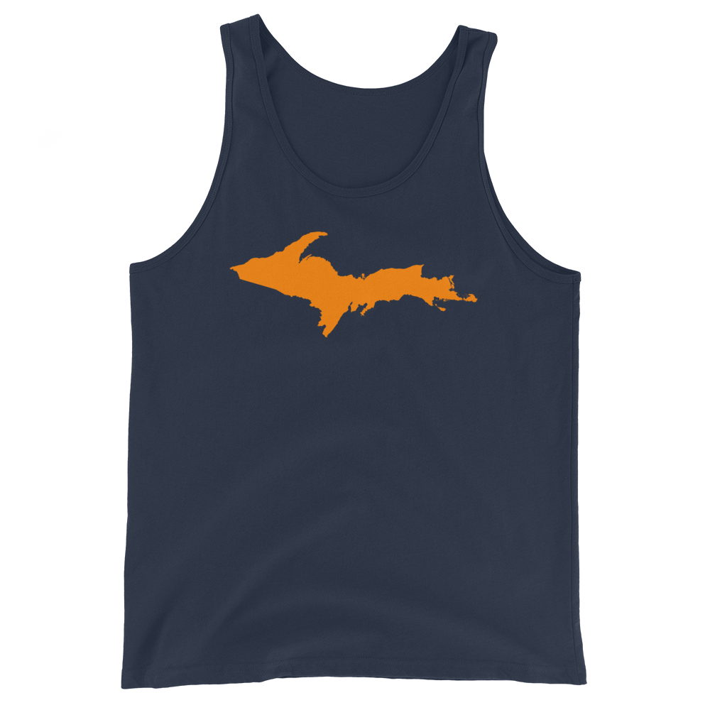 Michigan Upper Peninsula Tank Top (w/ Orange UP Outline | Unisex Jersey