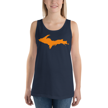 Michigan Upper Peninsula Tank Top (w/ Orange UP Outline | Unisex Jersey