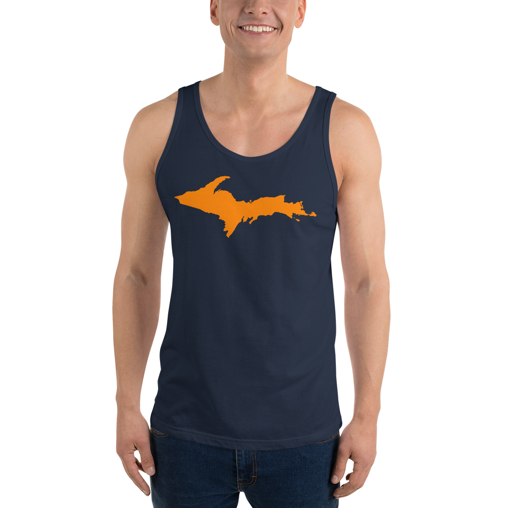 Michigan Upper Peninsula Tank Top (w/ Orange UP Outline | Unisex Jersey