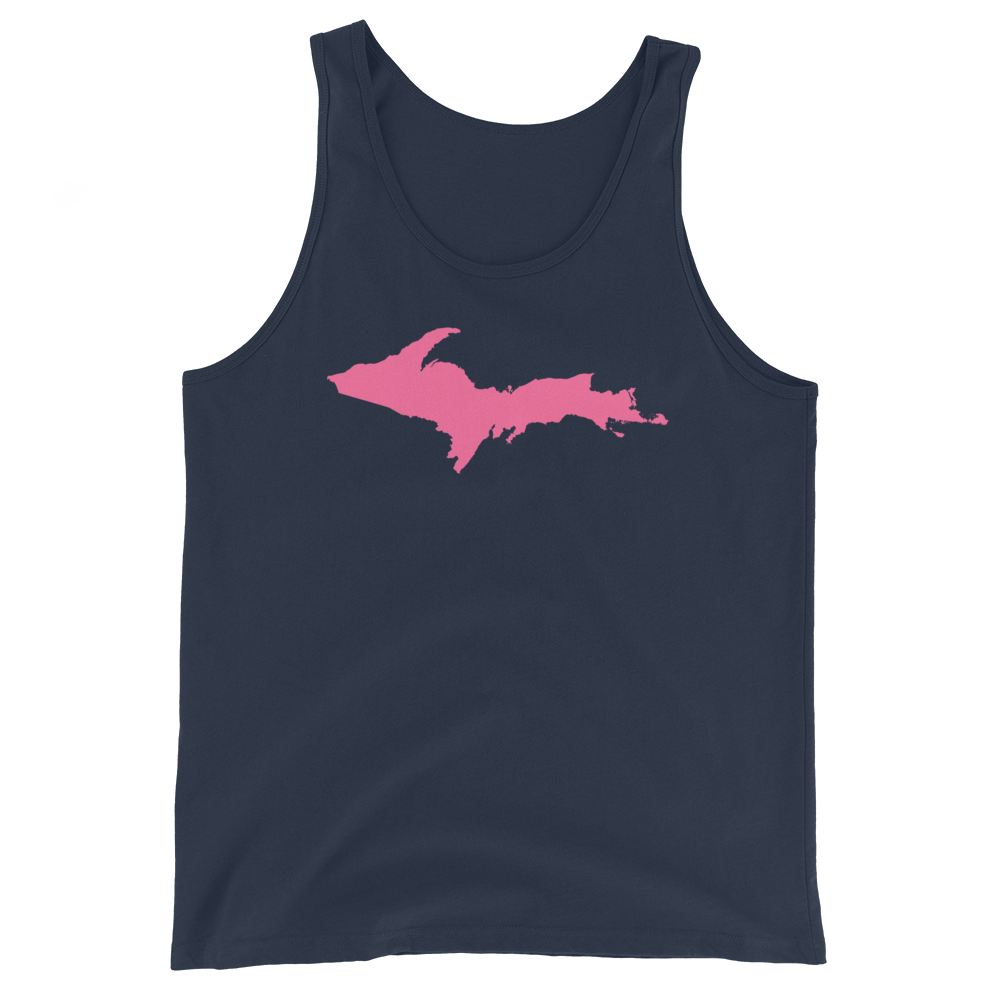 Michigan Upper Peninsula Tank Top (w/ Pink UP Outline) | Unisex Jersey