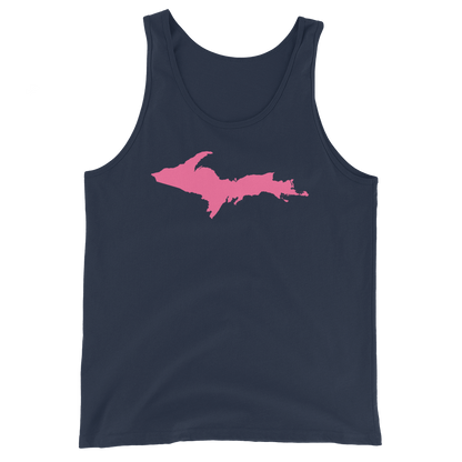 Michigan Upper Peninsula Tank Top (w/ Pink UP Outline) | Unisex Jersey