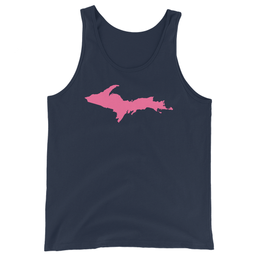 Michigan Upper Peninsula Tank Top (w/ Pink UP Outline) | Unisex Jersey