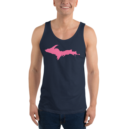 Michigan Upper Peninsula Tank Top (w/ Pink UP Outline) | Unisex Jersey