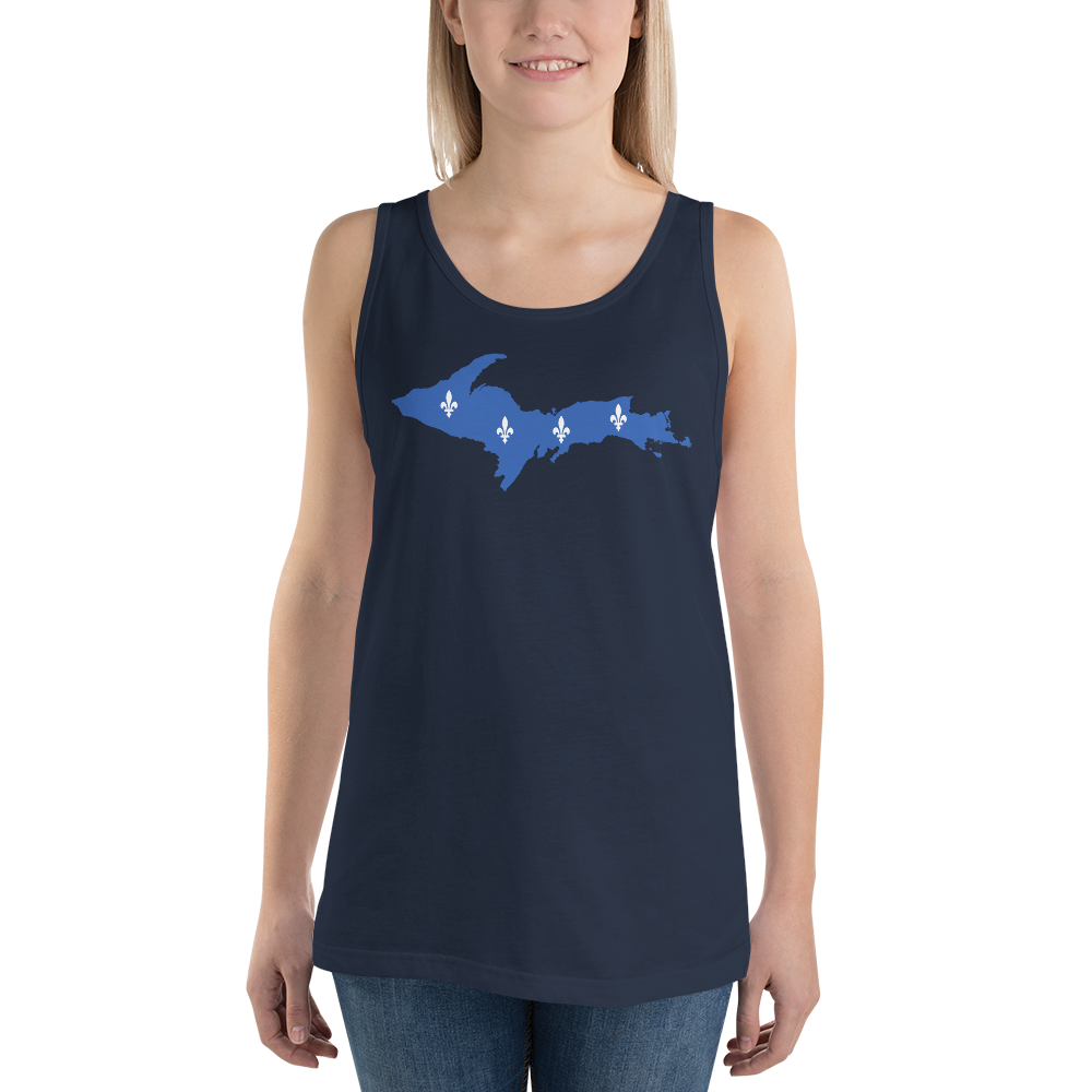 Michigan Upper Peninsula Tank Top (w/ UP Quebec Flag Outline) | Unisex Jersey