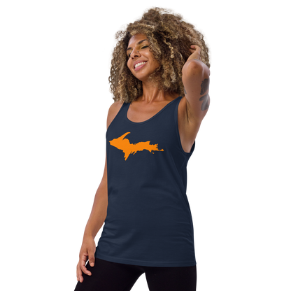 Michigan Upper Peninsula Tank Top (w/ Orange UP Outline | Unisex Jersey