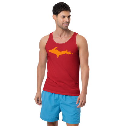 Michigan Upper Peninsula Tank Top (w/ Orange UP Outline | Unisex Jersey