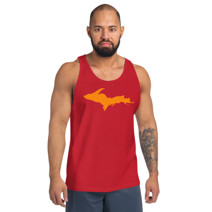 Michigan Upper Peninsula Tank Top (w/ Orange UP Outline | Unisex Jersey